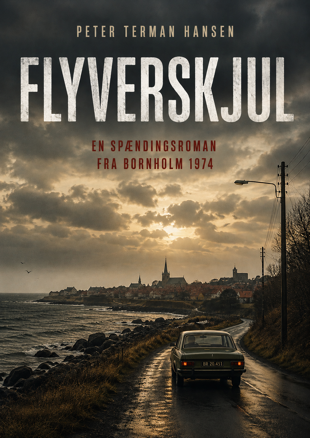 Foreløbig forside til romanen Flyverskjul af Peter Terman Hansen